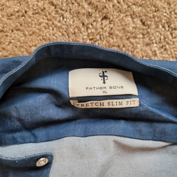 Father and Sons Slim Fit Dress Monk Shirt XL - Picture 3 of 3